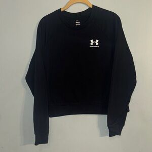 Under Armour Black Crewneck Cropped Sweatshirt, Women’s Large